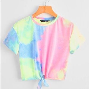 Tie Hem Tie Dye Tee